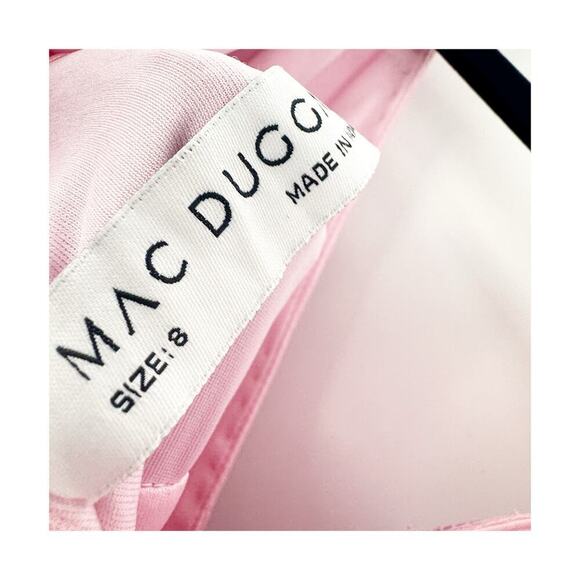 Mac Duggal Embellished Flutter Cap Sleeve a Line Gown Dress Pink Size 8 NWT - Picture 11 of 12